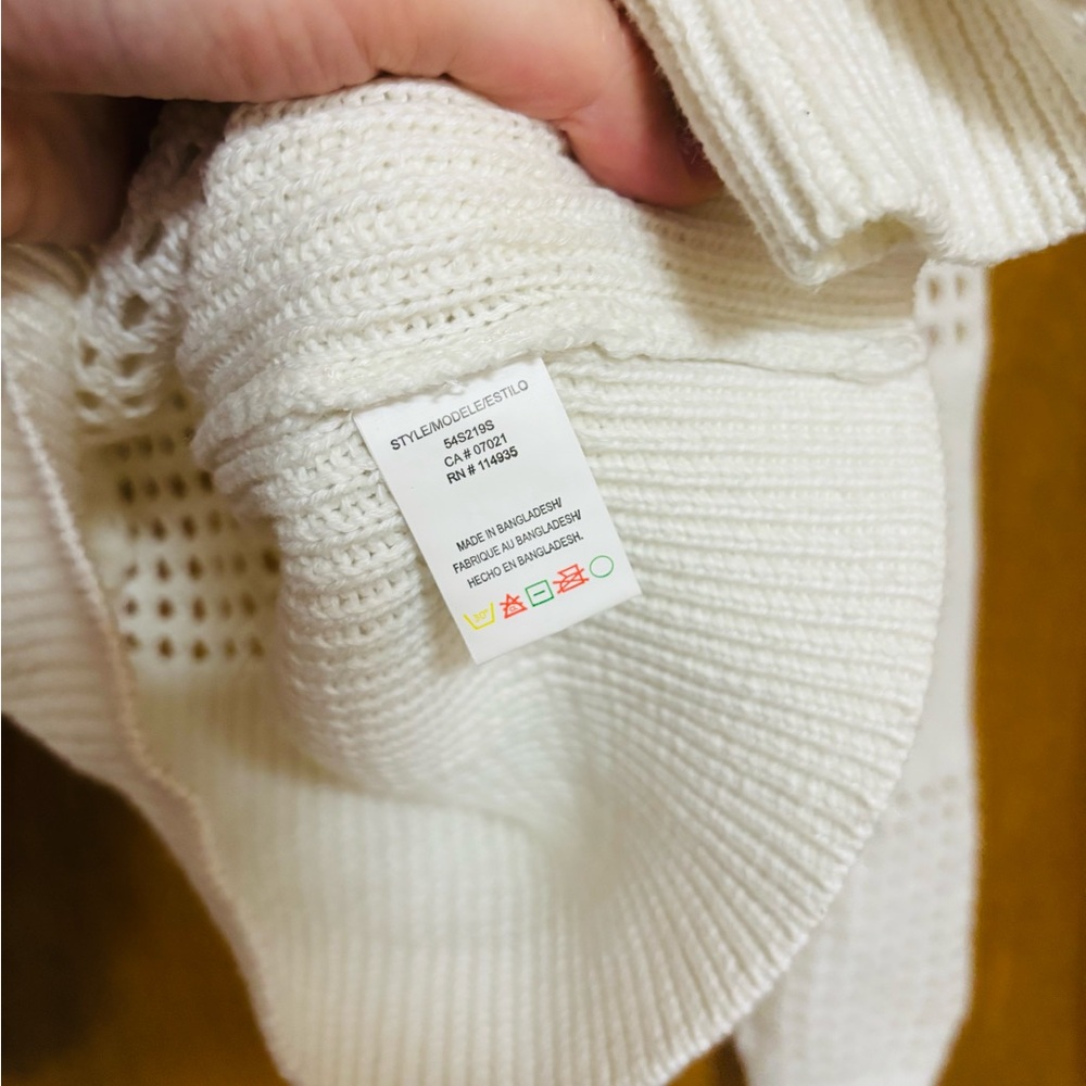 RD STYLE, White Knit Women's Sweater, Size XS - Picture 5 of 5